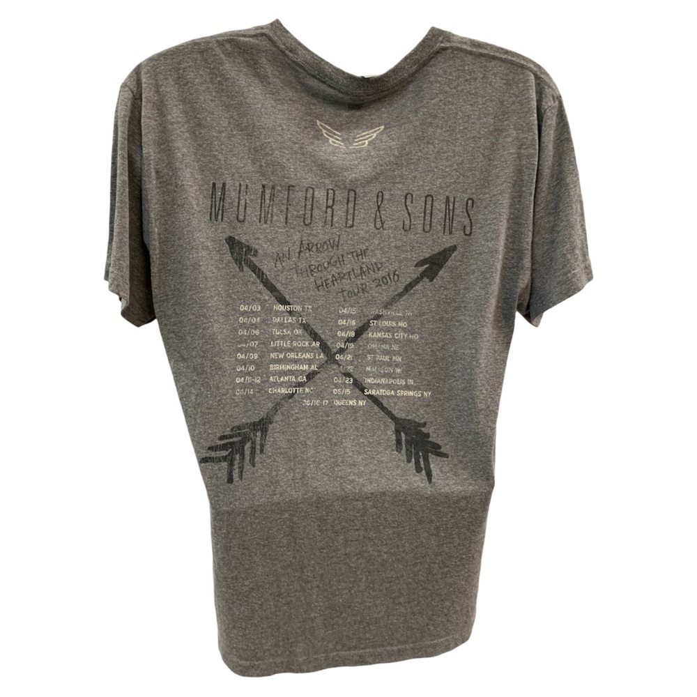 Next Level MUMFORD AND SONS An Arrow Through the Heartland 2016 Tour T-Shirt Lg - Picture 2 of 9
